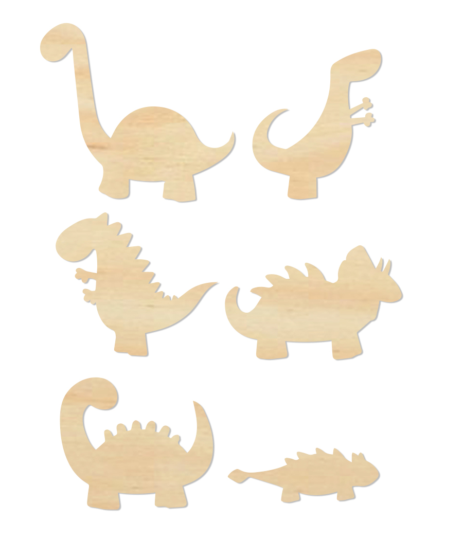 belofte lastig Alfabetische volgorde Houten “muurstickers” Dinosaurus | Op eigen houtje - Houten naambordjes en  andere houten accessoires